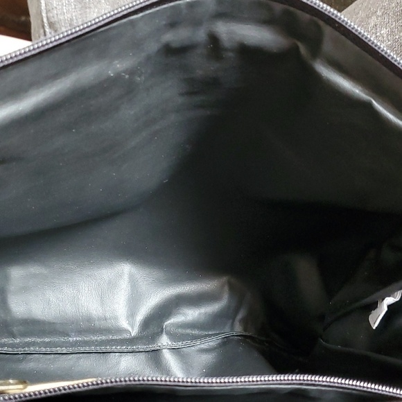 VINTAGE 80S 90s LARGE WRISTLET HAND BAG CONTEMPORARY HAND PAINTED LEATHER - Picture 10 of 11